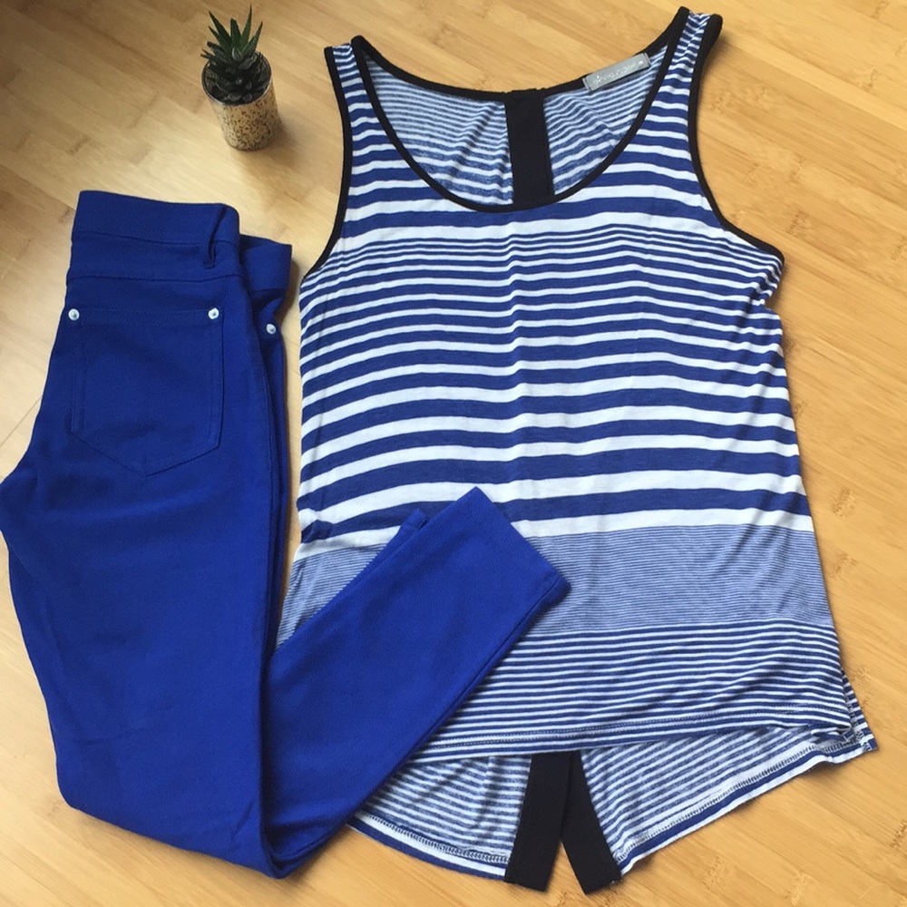 ULTRA soft Olivia Moon buttoned back striped tank